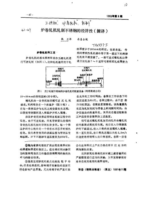 炉卷轧机轧制不锈钢的经济性(摘译)