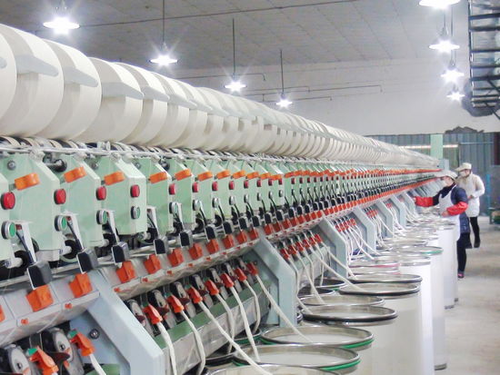 汇口 两条自动化纺纱生产线投入生产